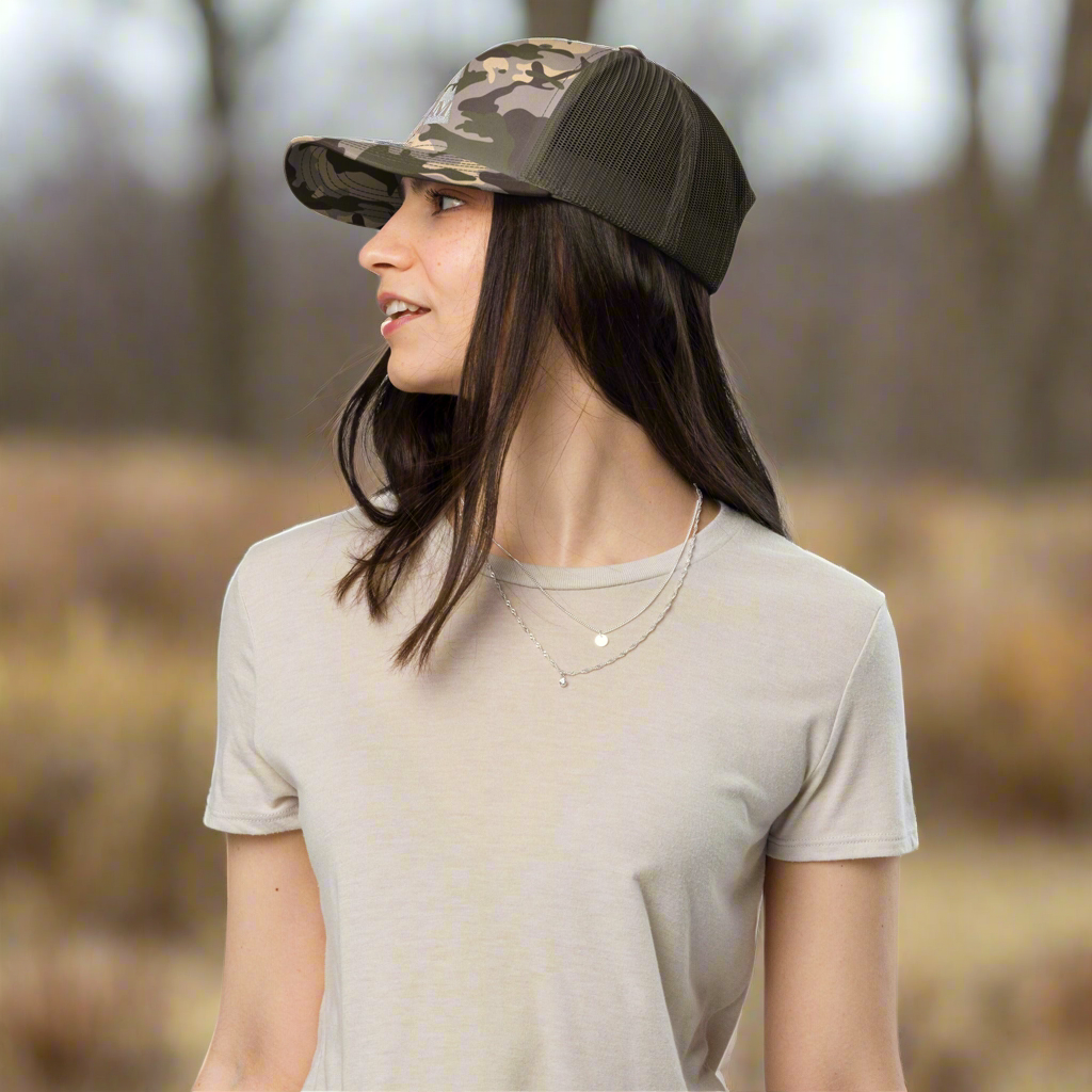 Camouflage trucker hat