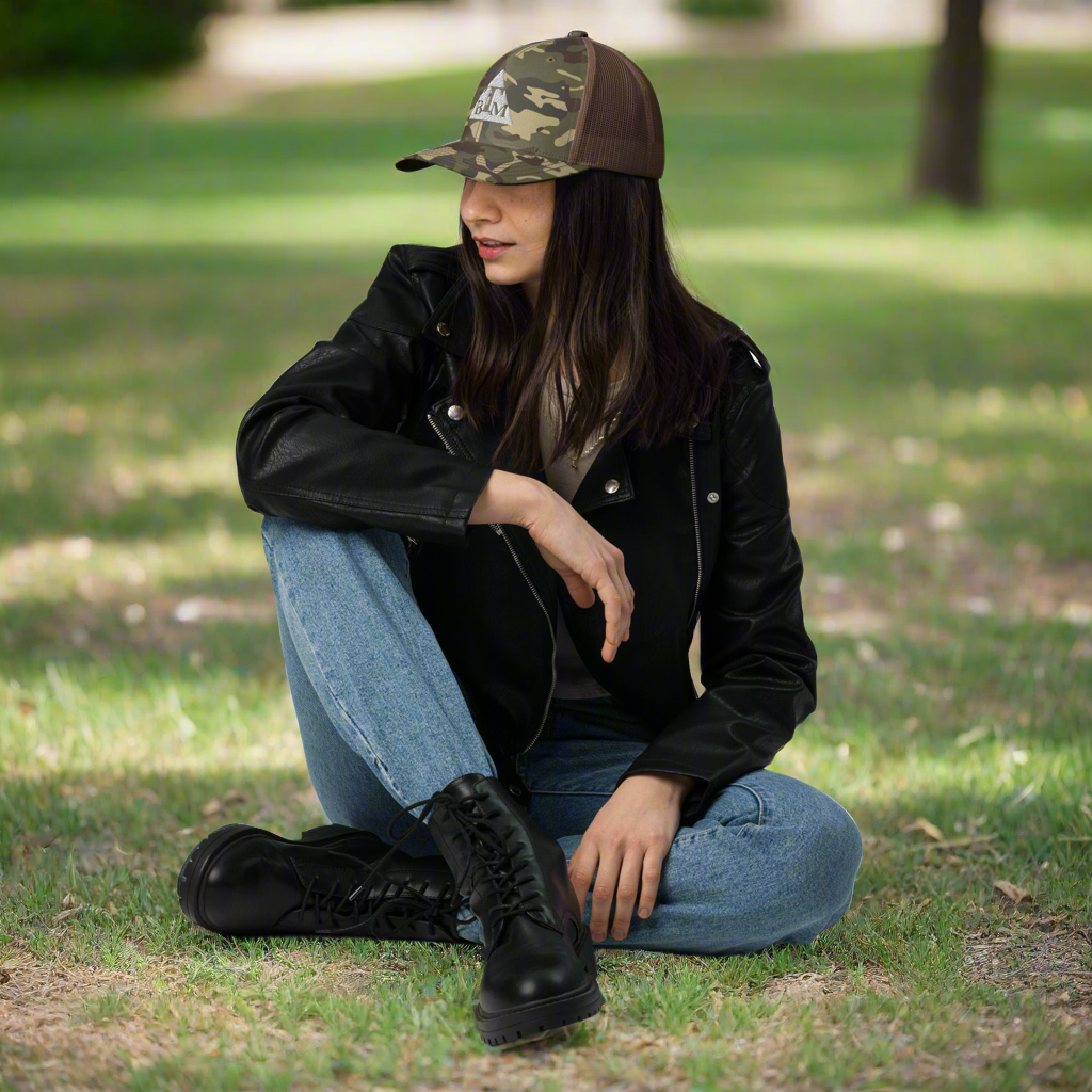 Camouflage trucker hat